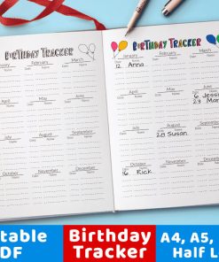 2 Birthday Reminder Printable Planner Stickers